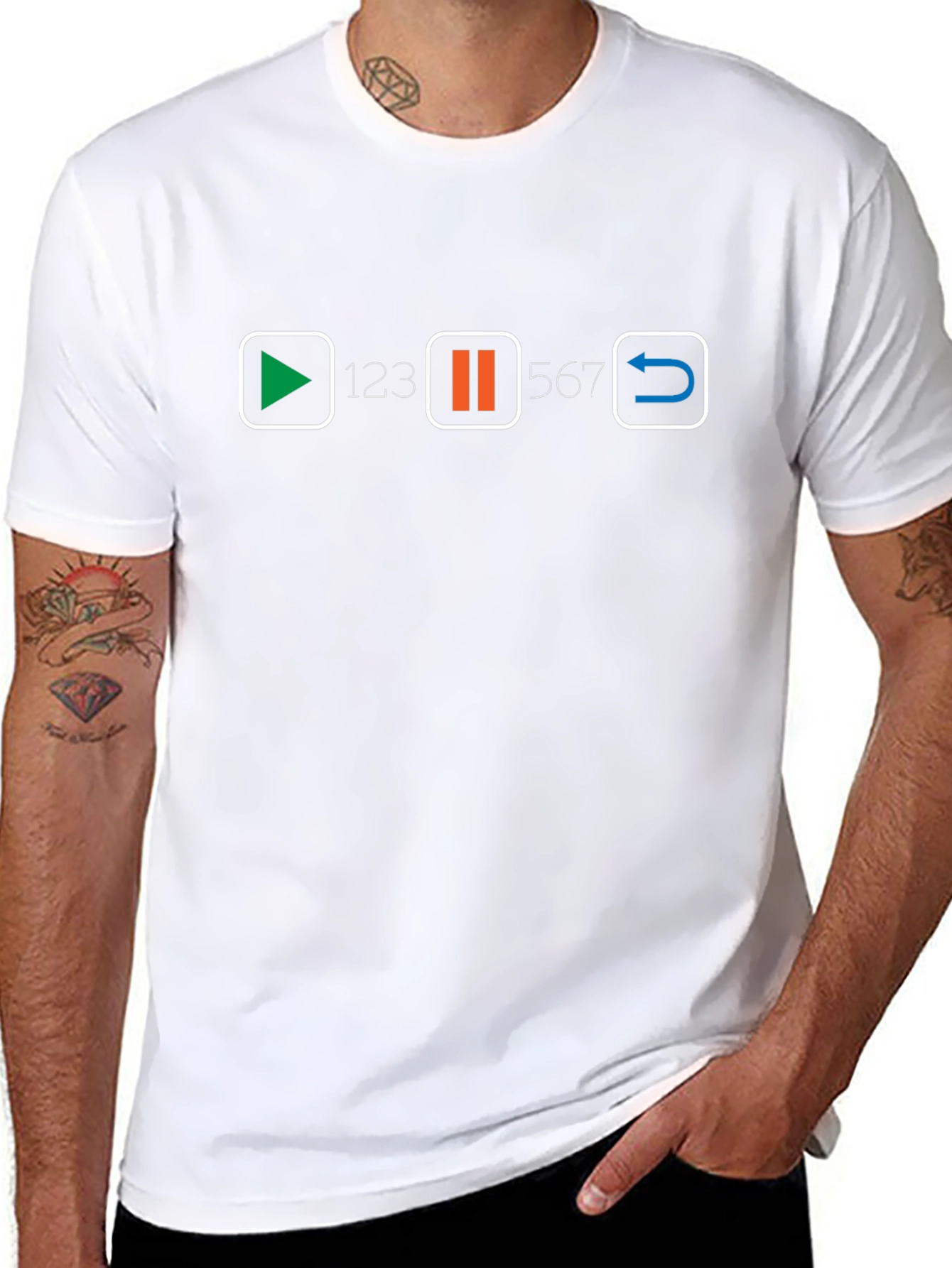 Play Pause Repeat Graphic Tee