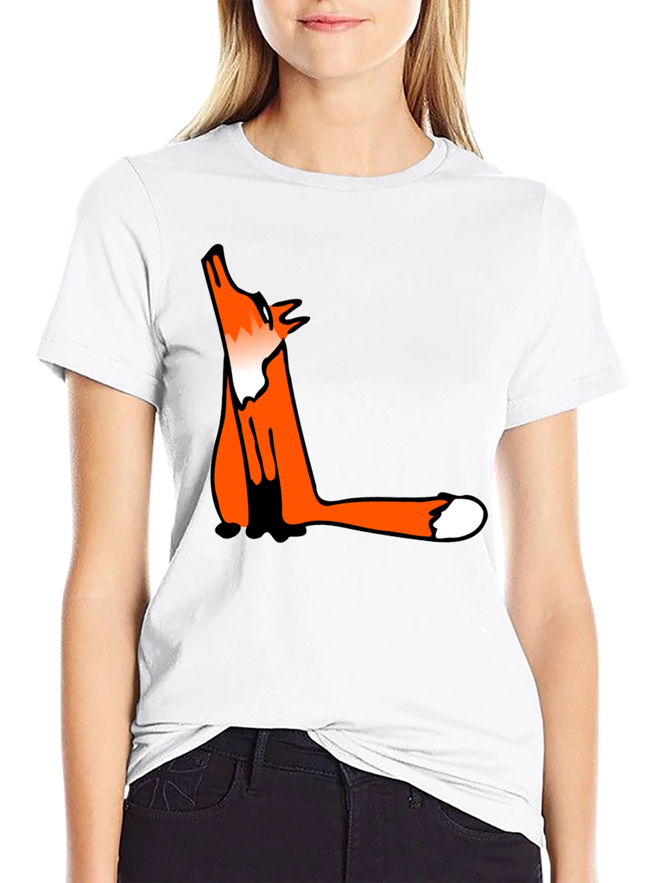 Fox Graphic Black T-Shirt - Mens Casual Tee
