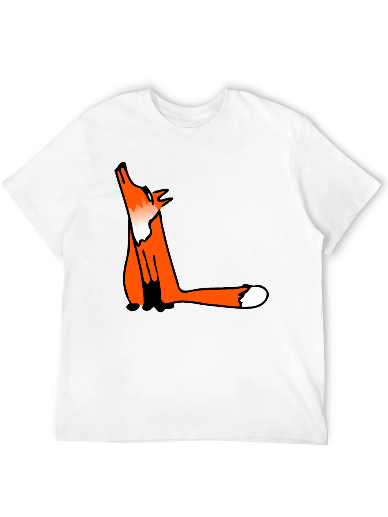 Fox Graphic Black T-Shirt - Mens Casual Tee
