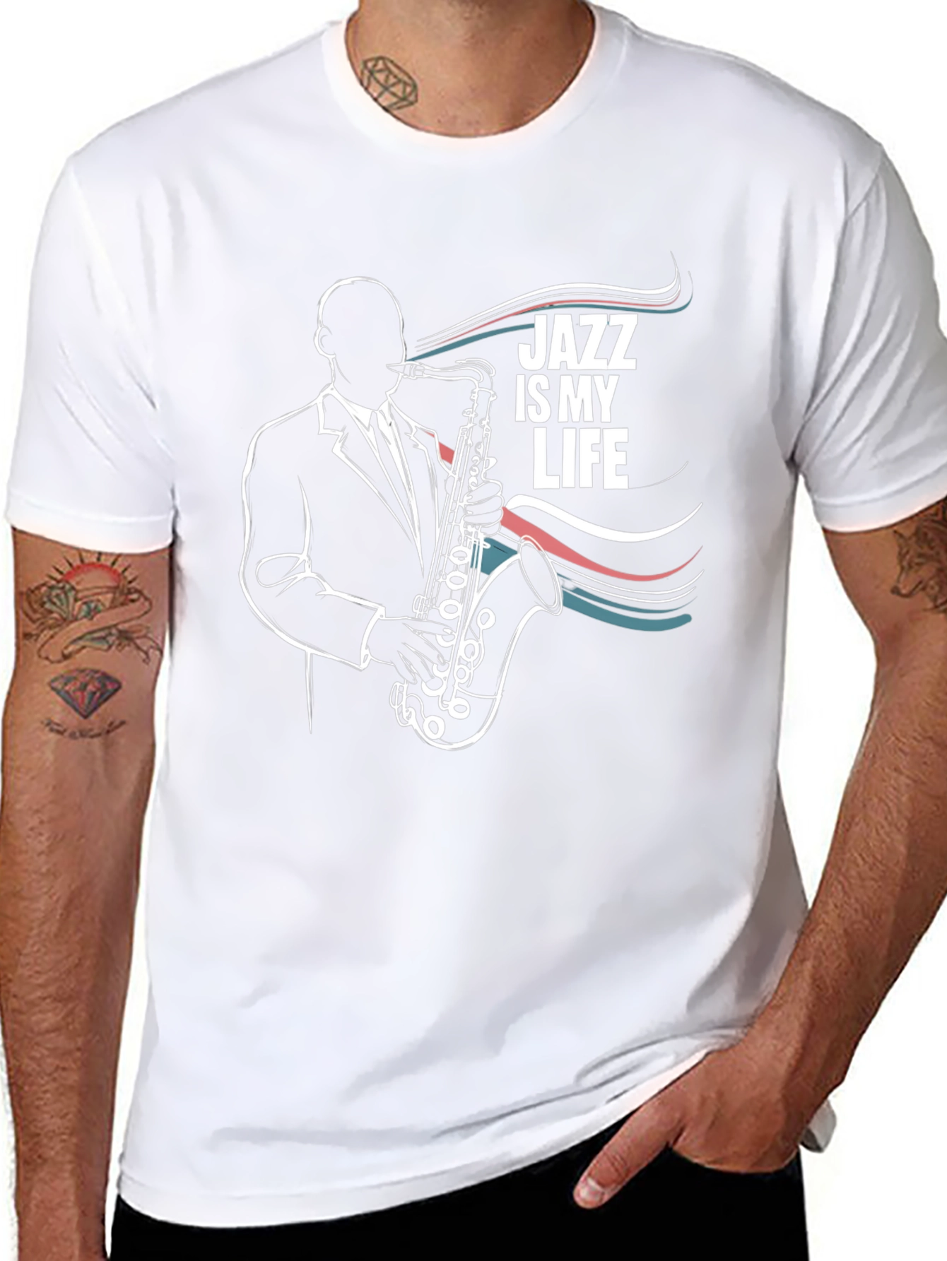 Jazz is my Life T-Shirt - Saxophone Graphic Tee