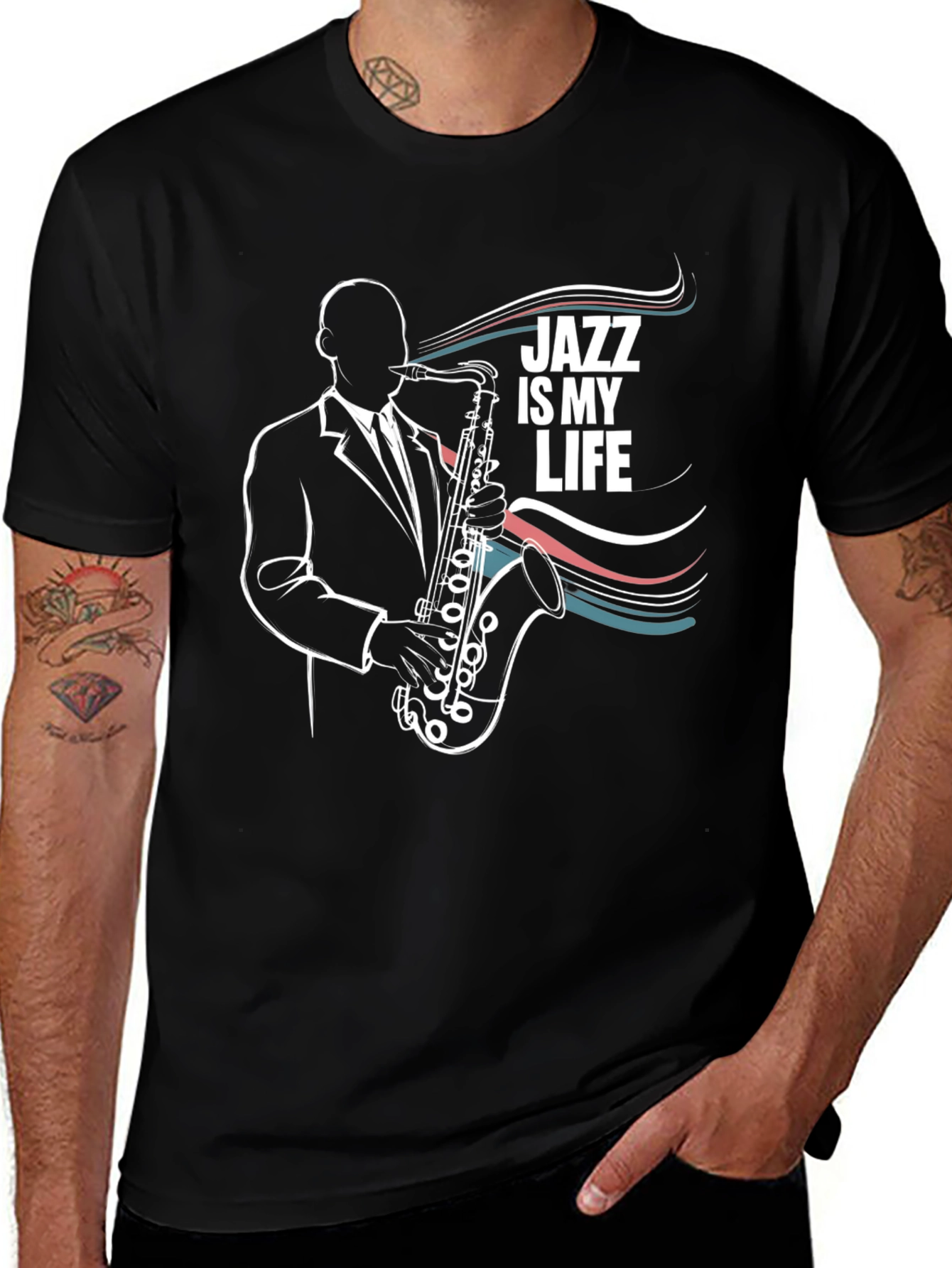Jazz is my Life T-Shirt - Saxophone Graphic Tee