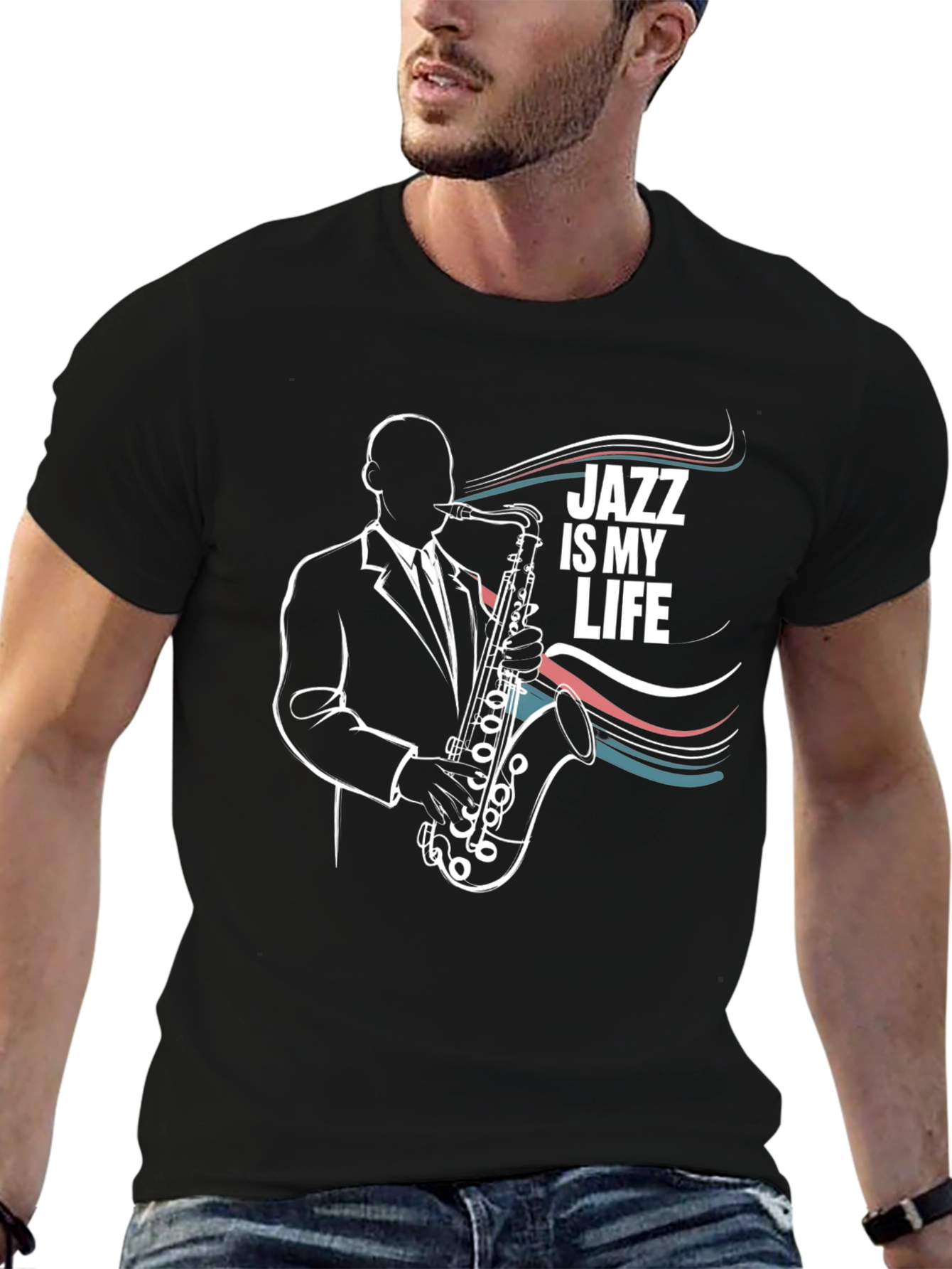 Jazz is my Life T-Shirt - Saxophone Graphic Tee