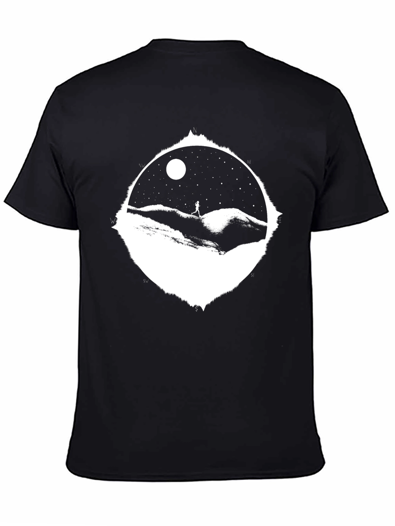 Starry Night Run T-Shirt - Black Cotton Tee