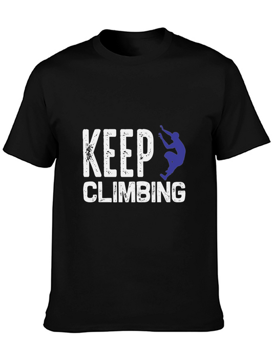 Keep Climbing Black Graphic T-Shirt