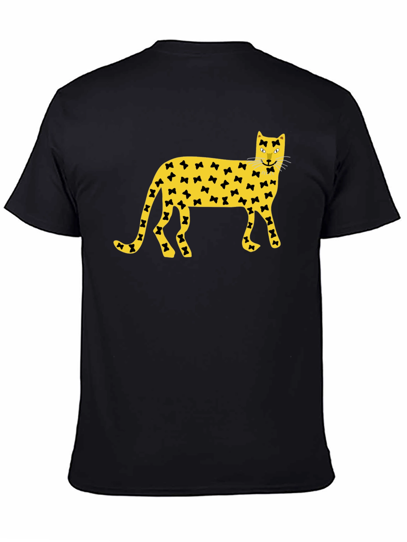 Bowtie Cat Graphic Black T-Shirt