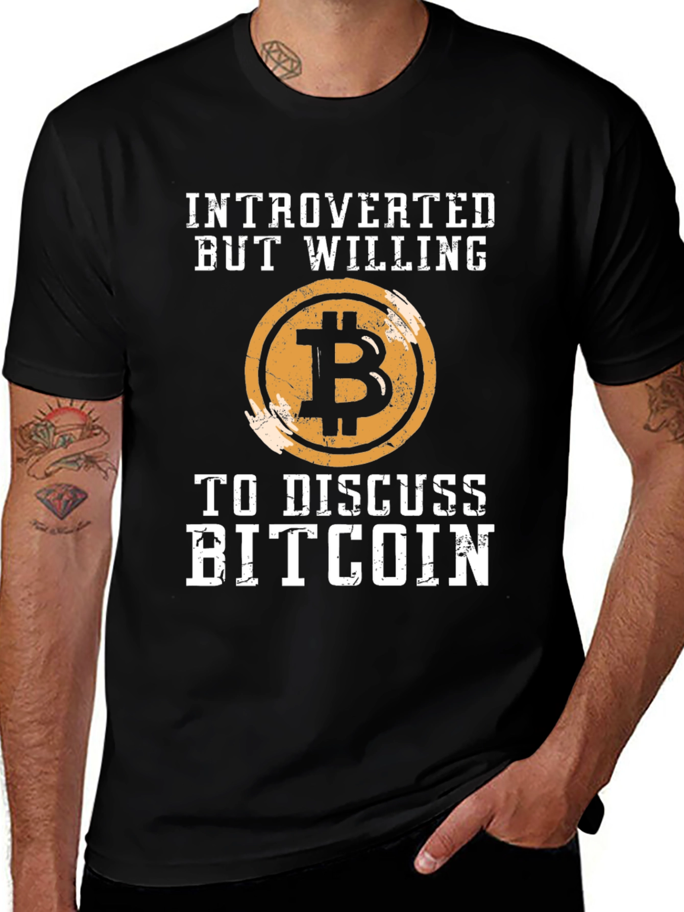Introverted Bitcoin T-Shirt - Crypto Enthusiast Tee