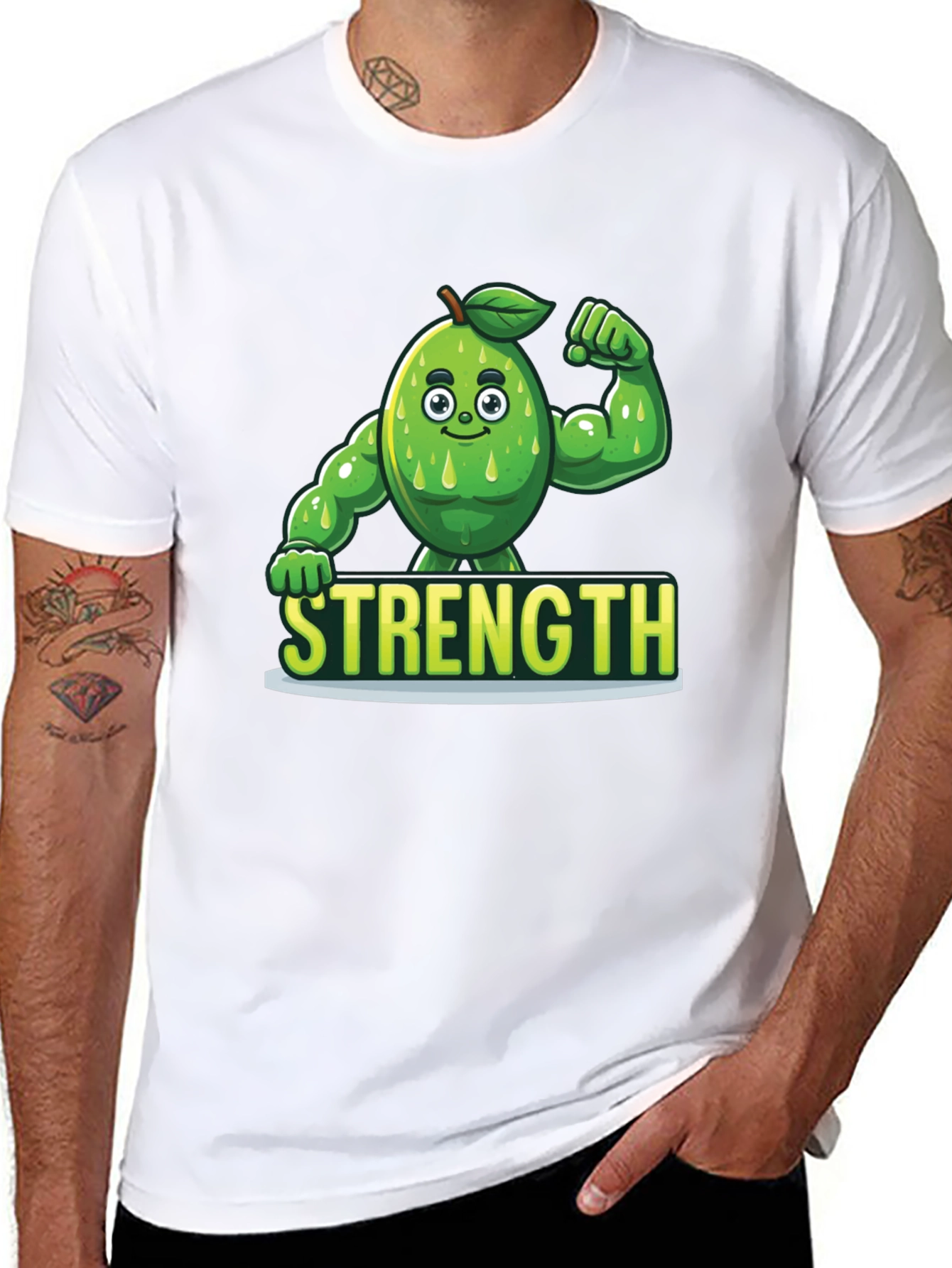 Strength Avocado T-Shirt - Funny Gym Workout Tee