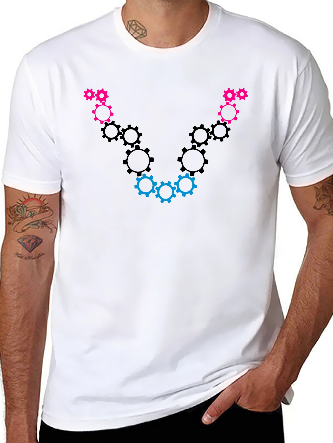 Gear Design Black T-Shirt