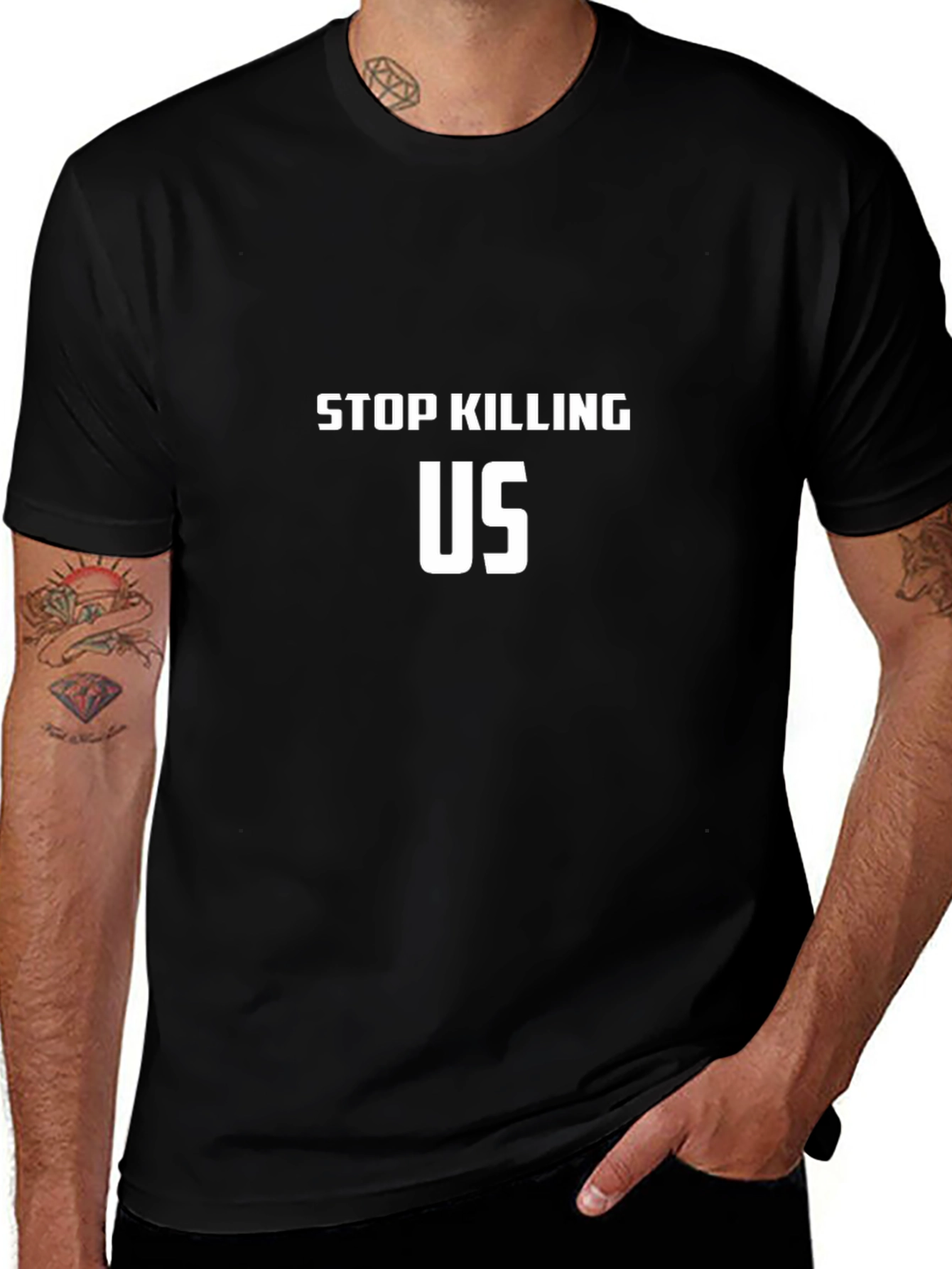 Stop Killing Us Black T-Shirt