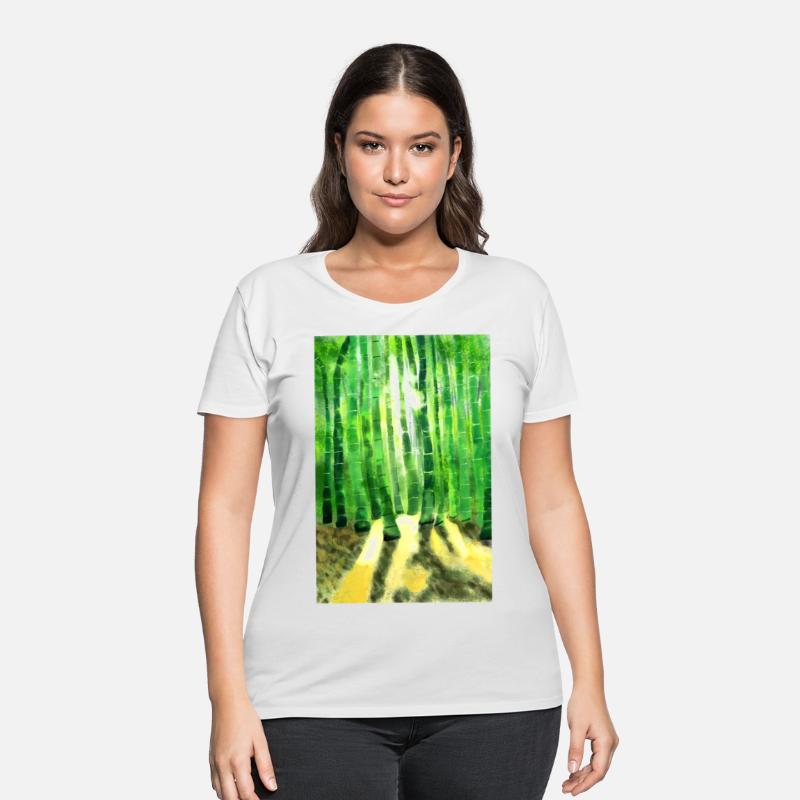 Bamboo tree in the forest with sunlight