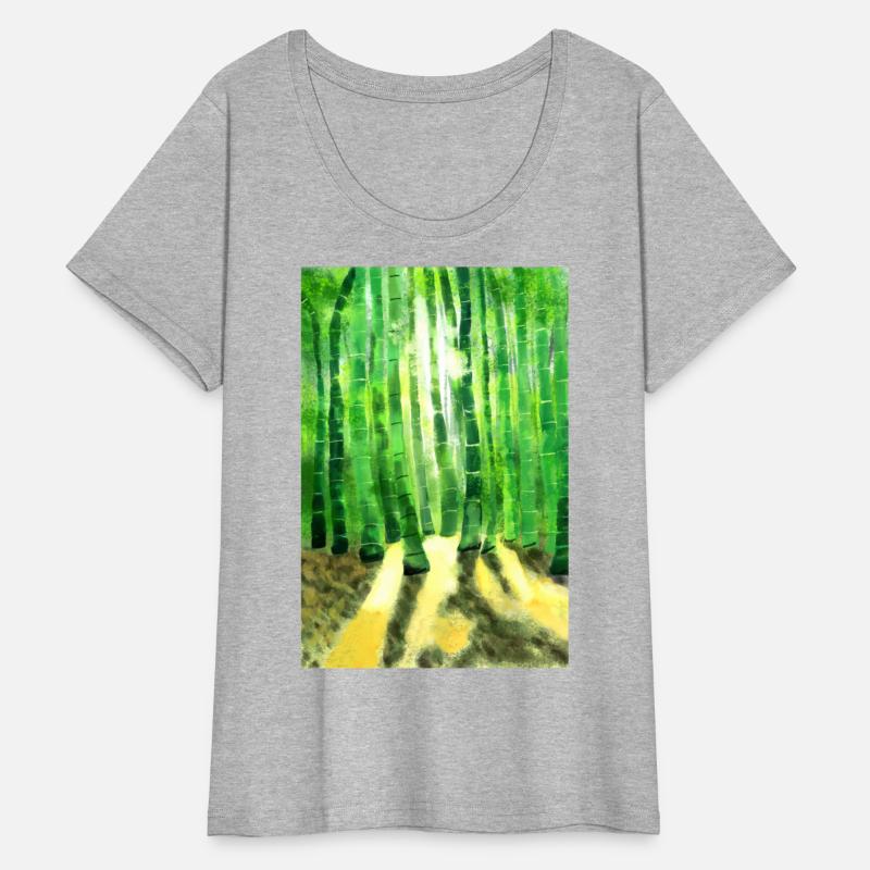 Bamboo tree in the forest with sunlight