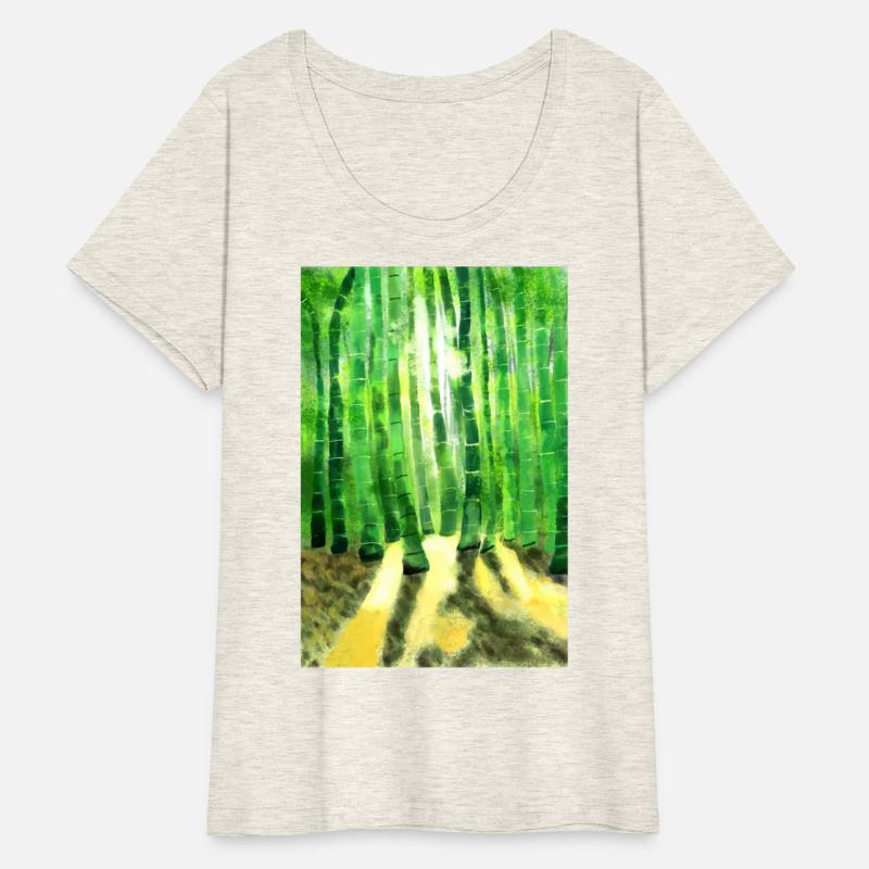 Bamboo tree in the forest with sunlight