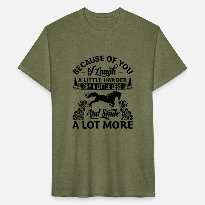 BECAUSE OF YOU I laugh A LITTLE HARDER CRY black