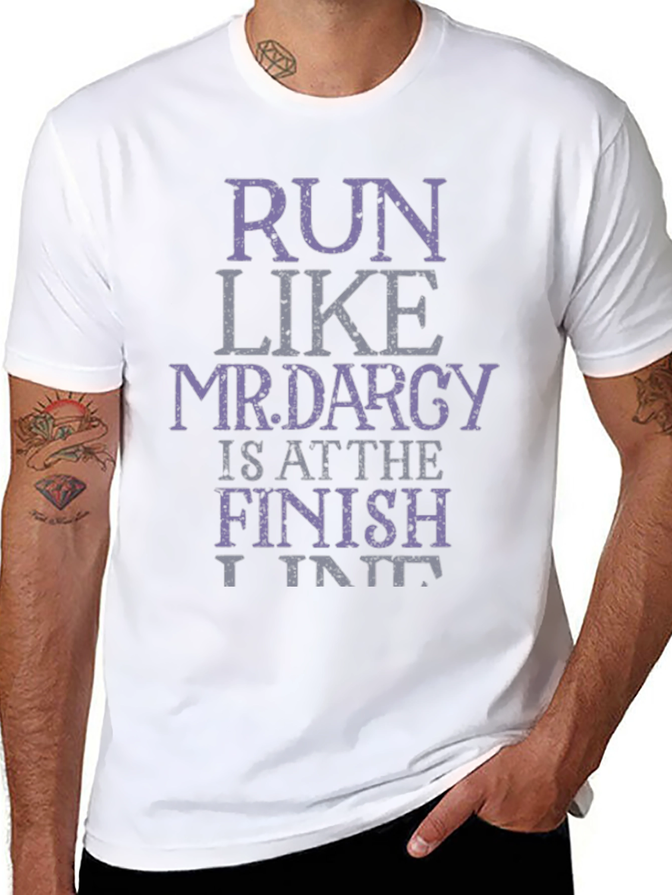 Run Like Mr. Darcy T-Shirt Funny Novelty Tee