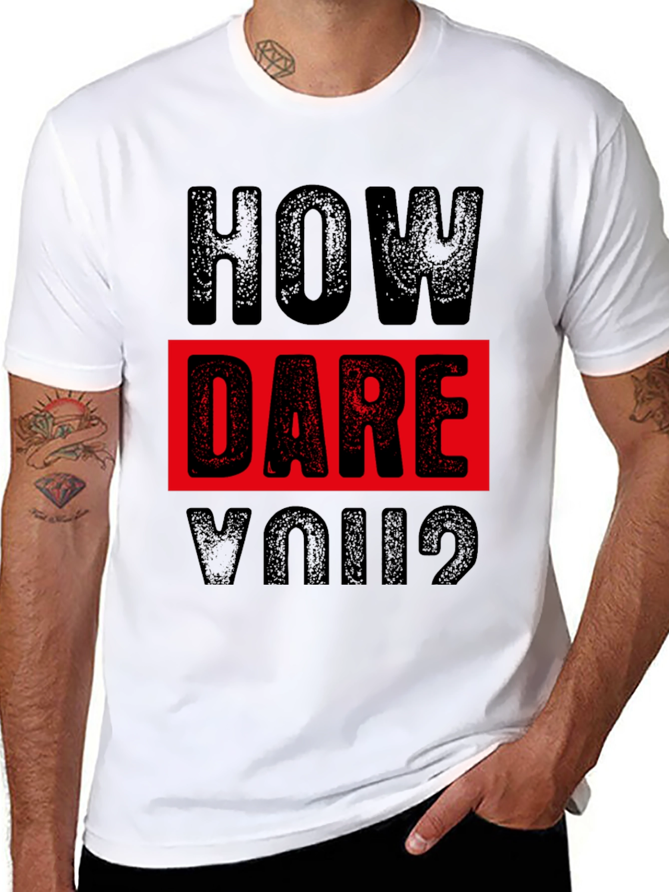 How Dare You? Graphic Print Black T-Shirt