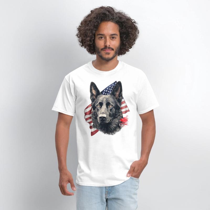 Black German Shepherd 4th Of July Dog Lover