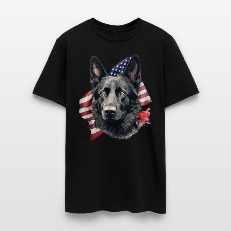 Black German Shepherd 4th Of July Dog Lover