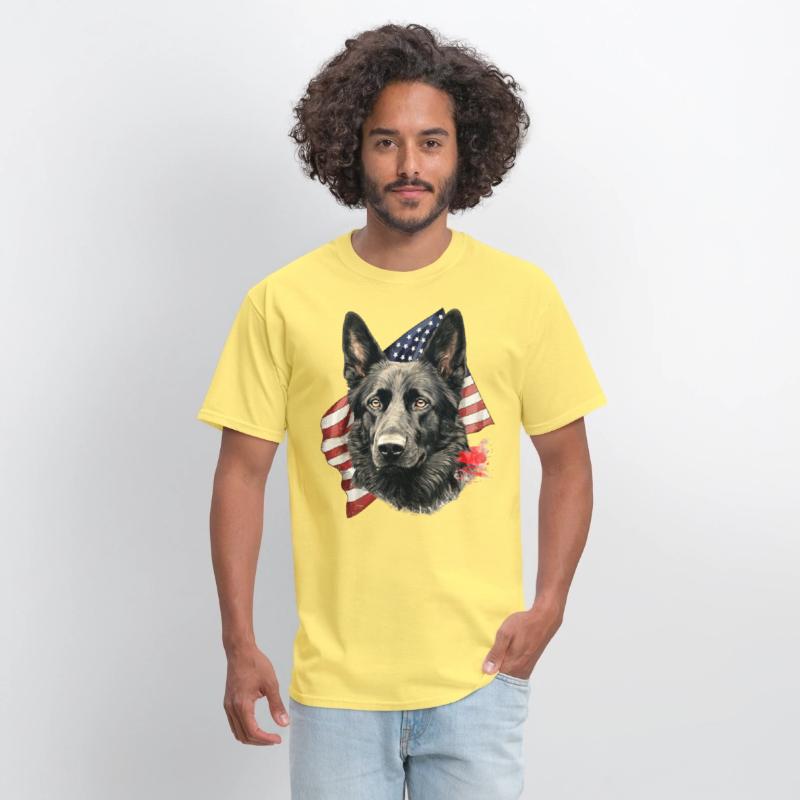 Black German Shepherd 4th Of July Dog Lover