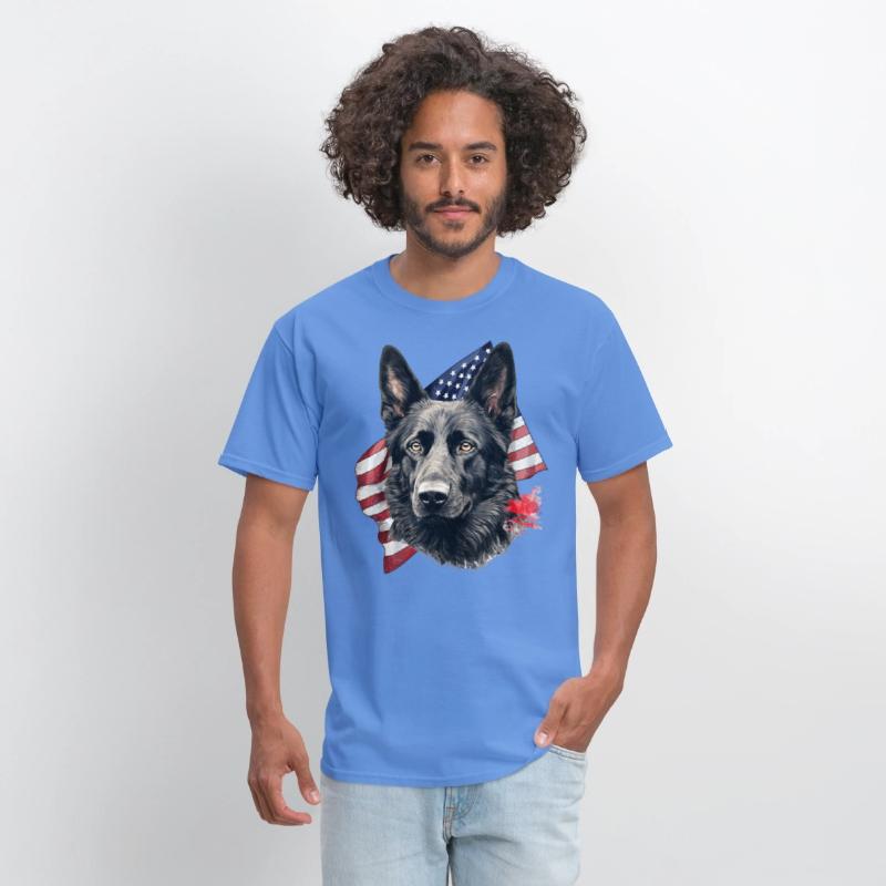 Black German Shepherd 4th Of July Dog Lover