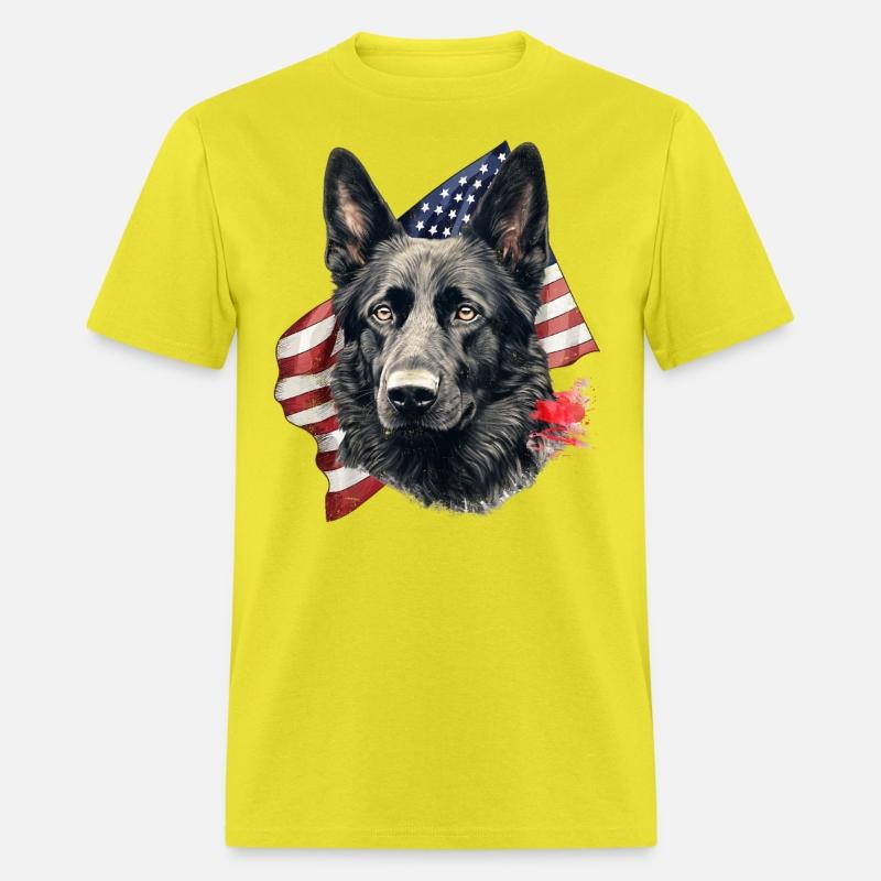 Black German Shepherd 4th Of July Dog Lover