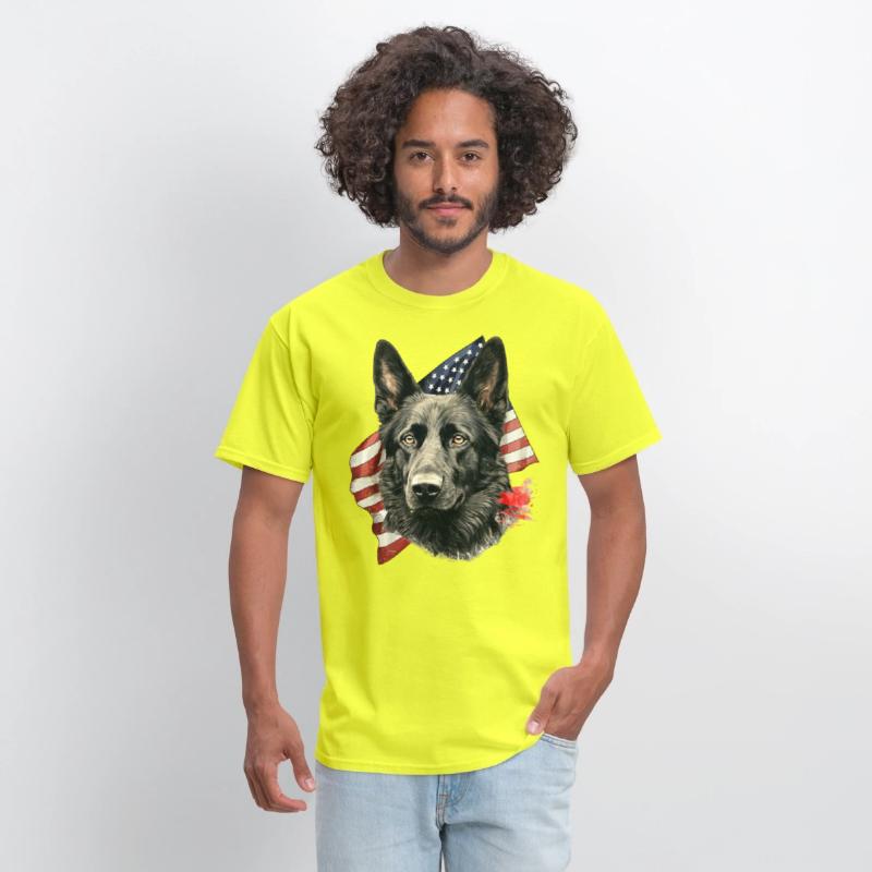 Black German Shepherd 4th Of July Dog Lover