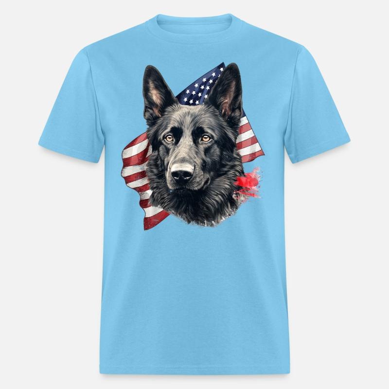 Black German Shepherd 4th Of July Dog Lover