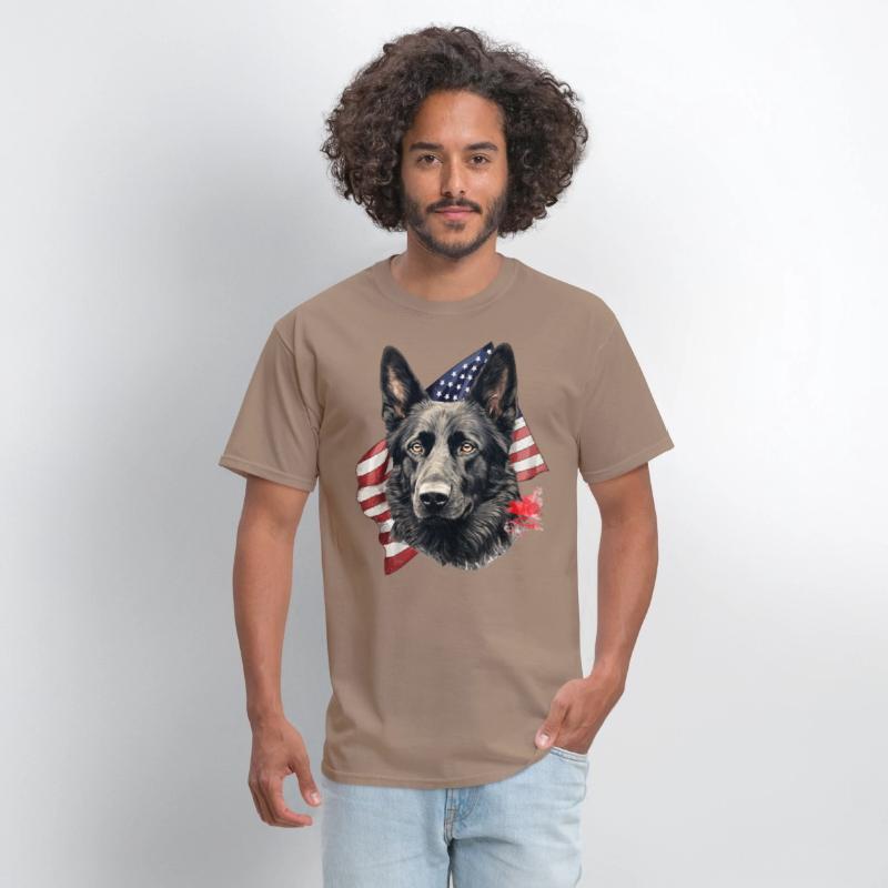 Black German Shepherd 4th Of July Dog Lover