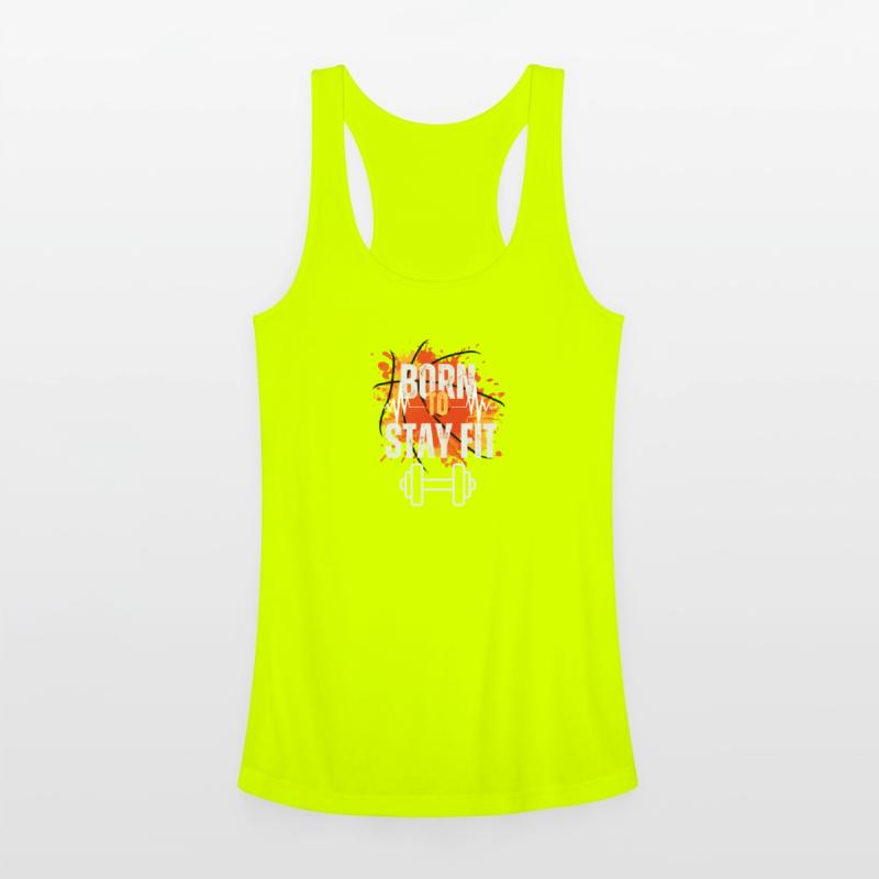 Black Orange Yellow Modern Born To stay fit