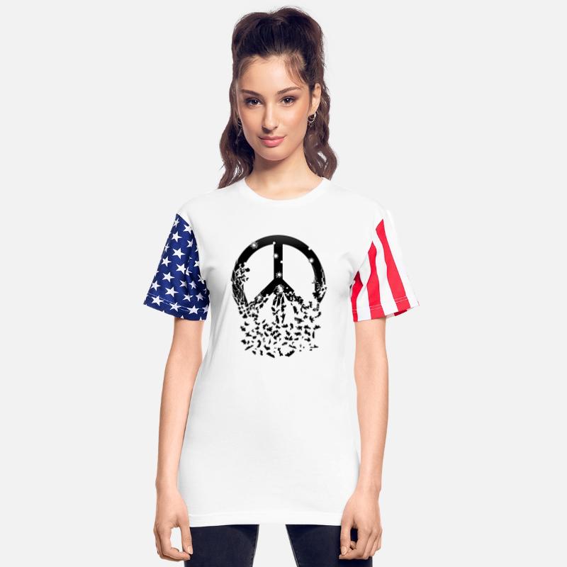 Black Peace Sign Bullet Holes Disintegrates