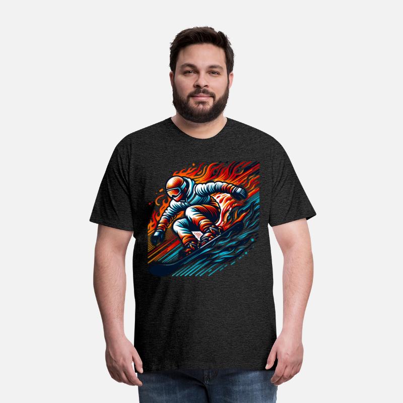 Blazing Snowboard Adventure Art