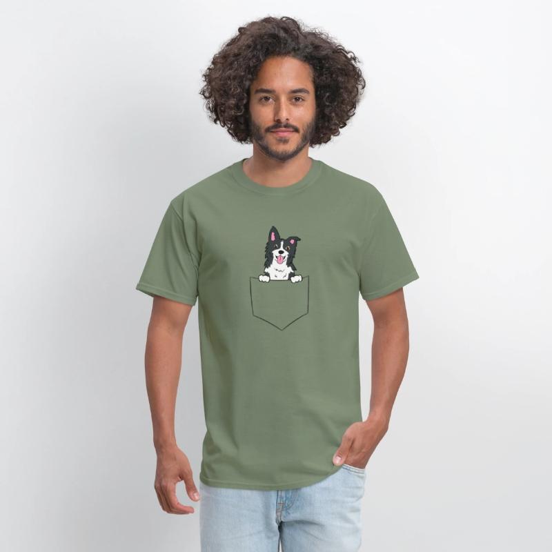 Border Collie Dog In A Pocket Border Collie