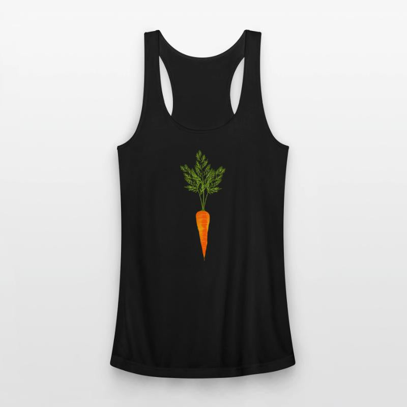 bright orange carrot with green