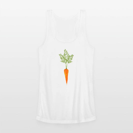 bright orange carrot with green