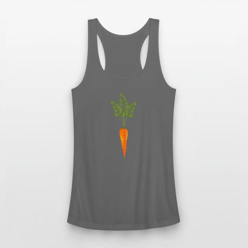 bright orange carrot with green