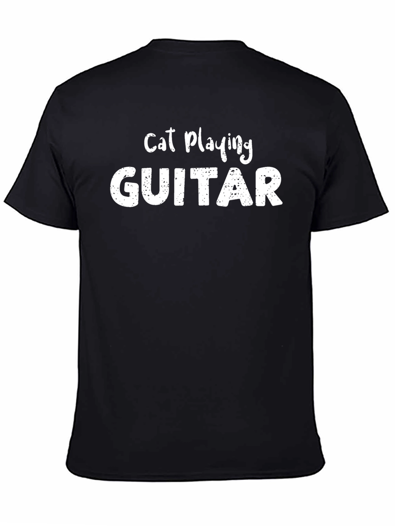 Cat Playing Guitar Graphic T-Shirt
