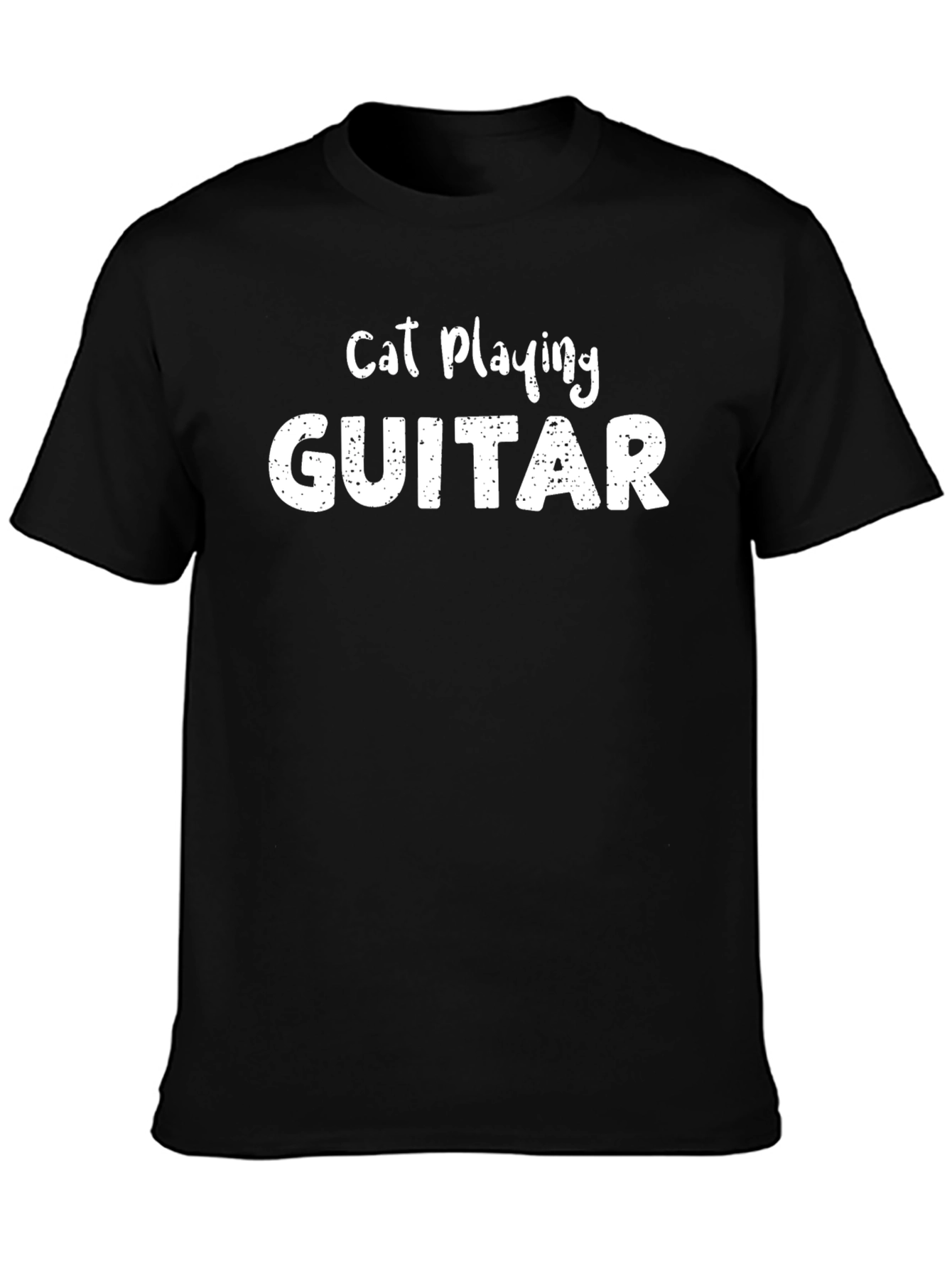 Cat Playing Guitar Graphic T-Shirt