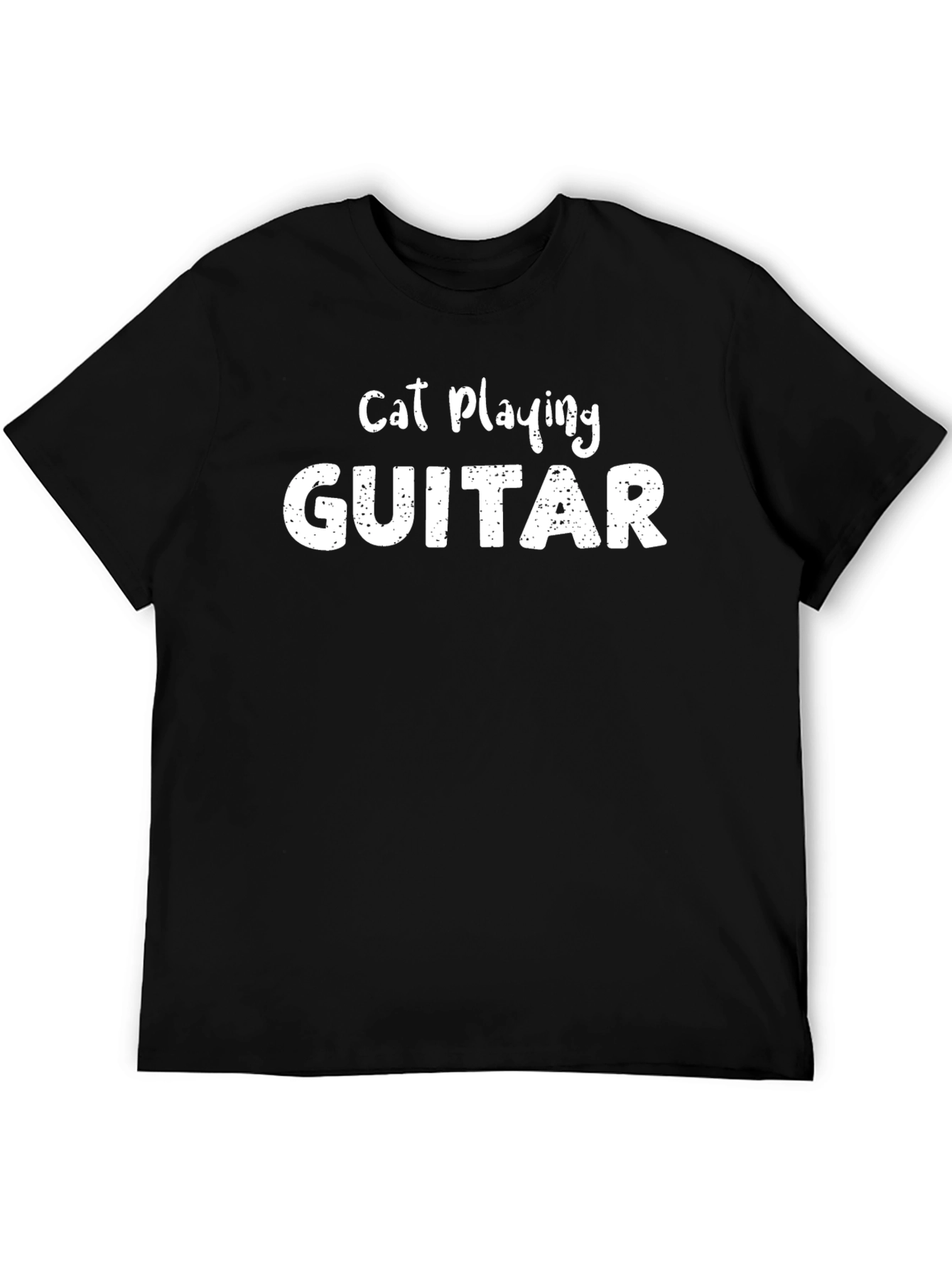 Cat Playing Guitar Graphic T-Shirt