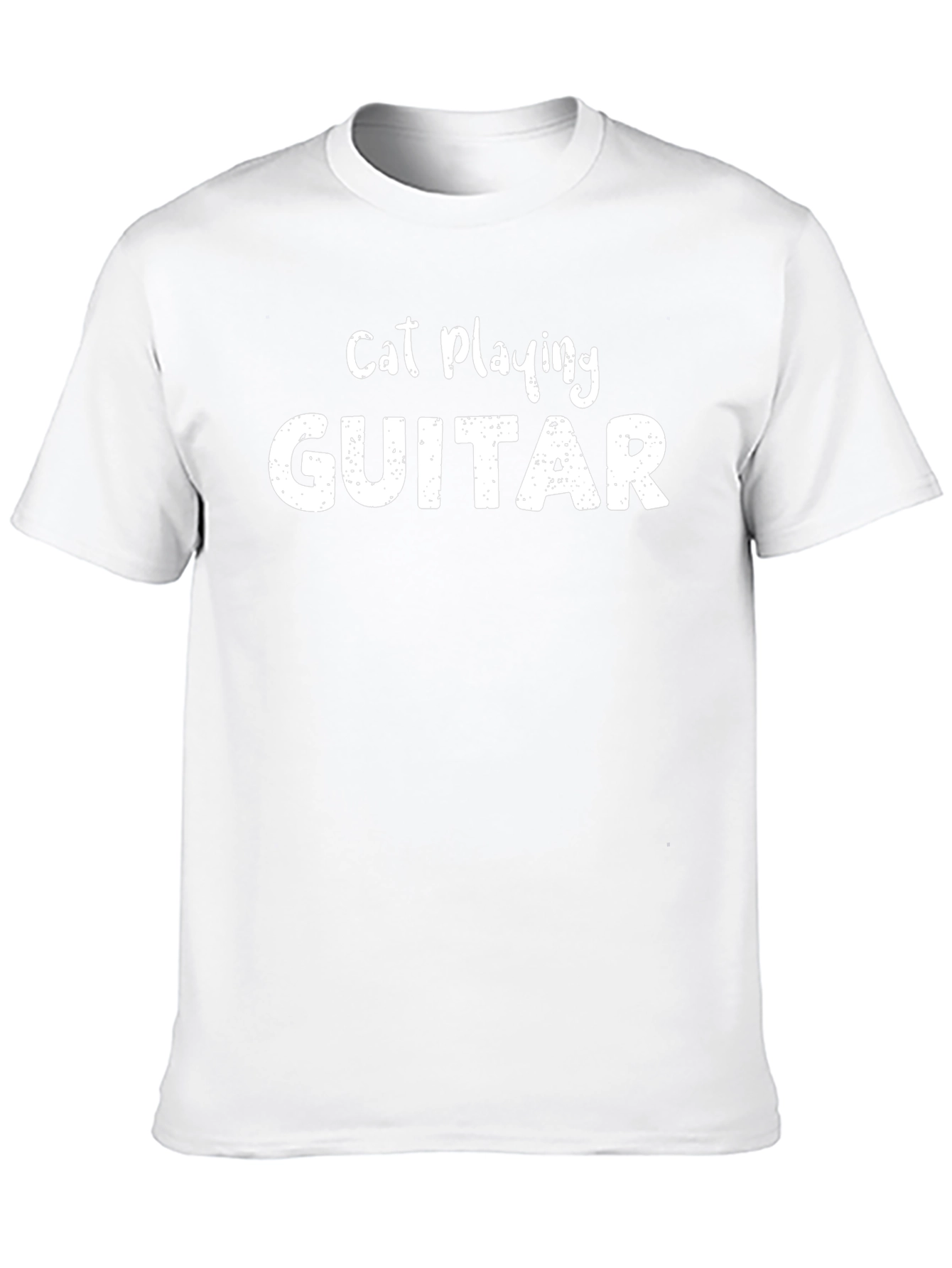 Cat Playing Guitar Graphic T-Shirt