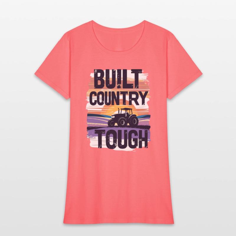 Built Country Tough Tractor Sunset Silhouette