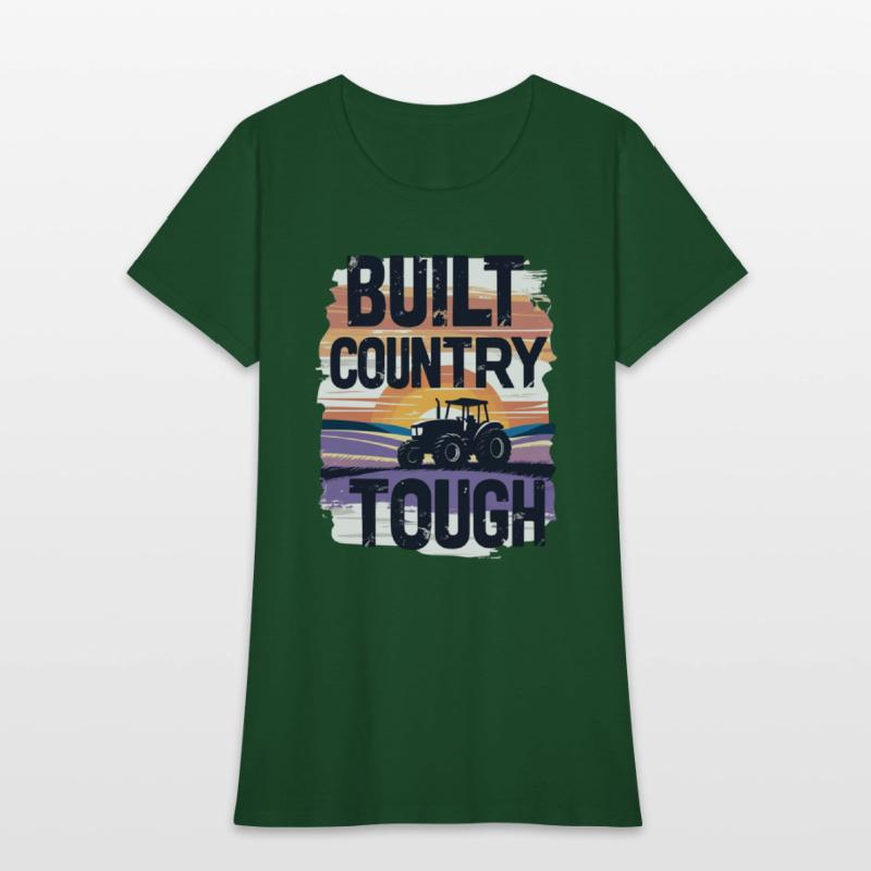 Built Country Tough Tractor Sunset Silhouette