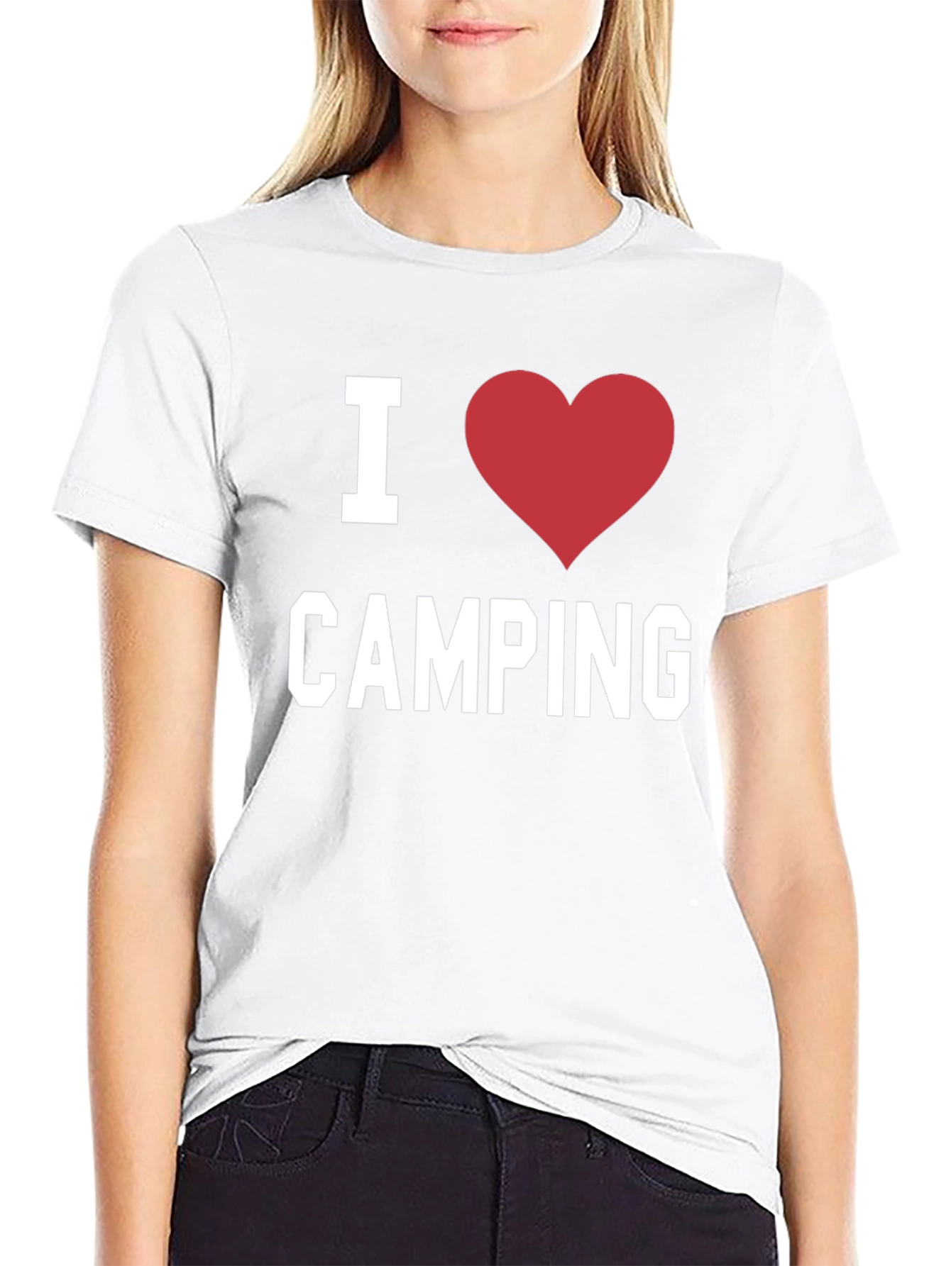 I Heart Camping T-Shirt - Black Graphic Tee