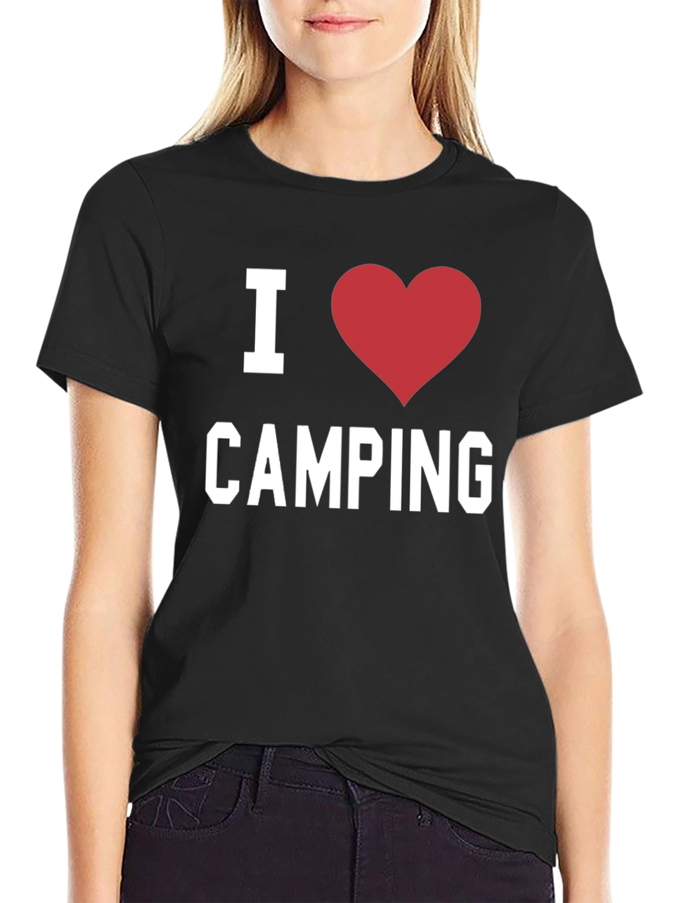 I Heart Camping T-Shirt - Black Graphic Tee