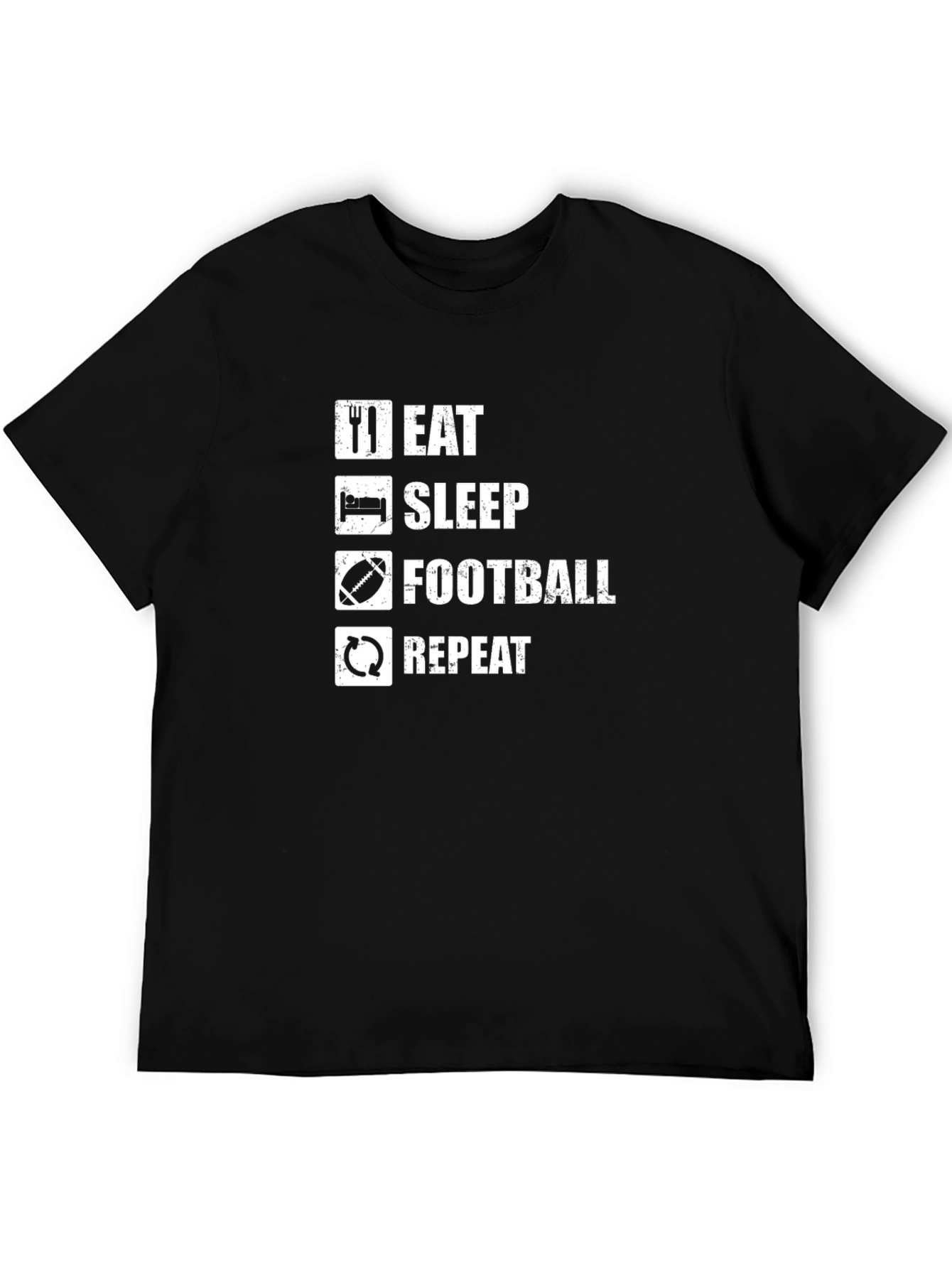Eat Sleep Football Repeat Graphic Tee