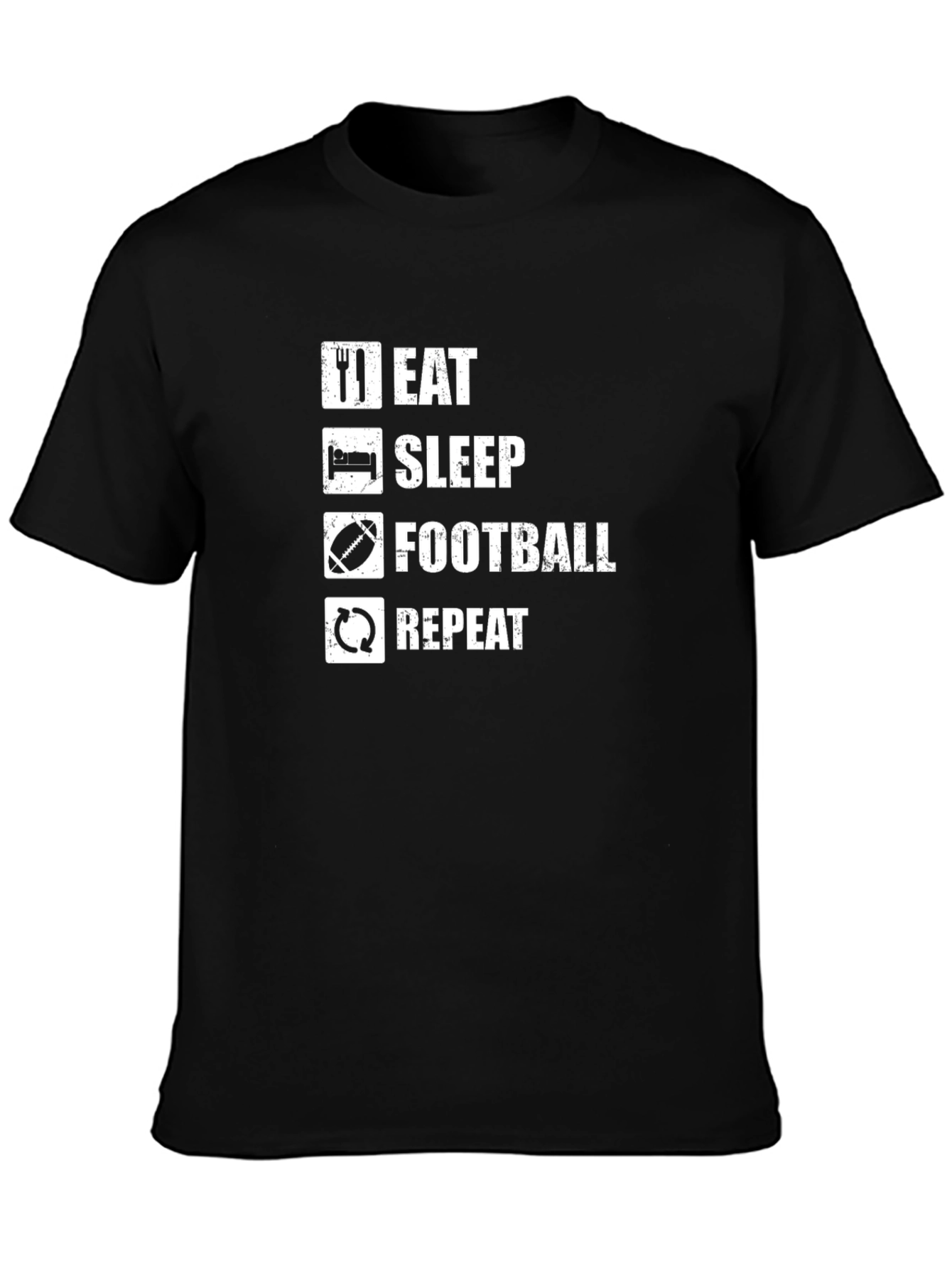 Eat Sleep Football Repeat Graphic Tee