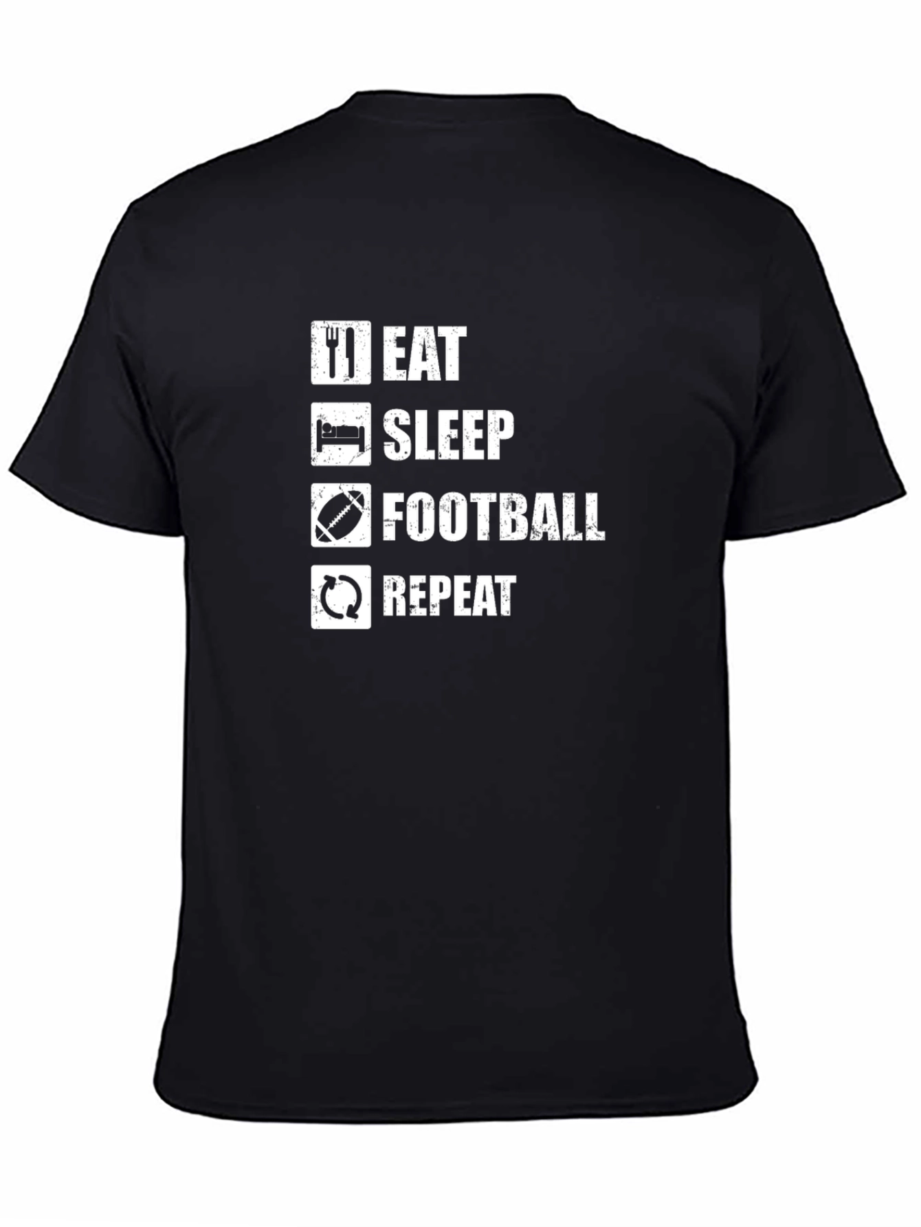 Eat Sleep Football Repeat Graphic Tee
