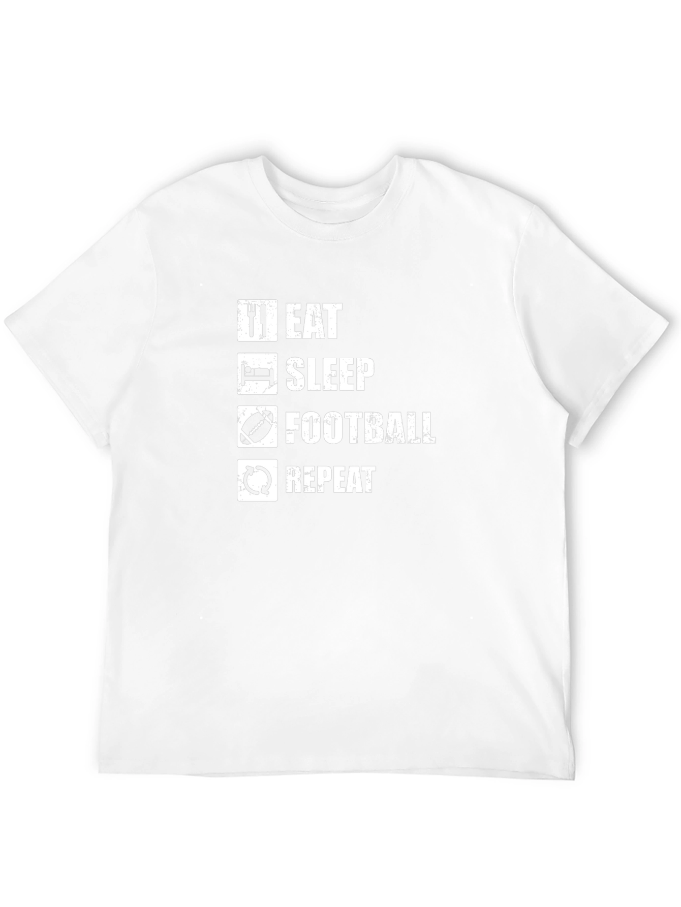 Eat Sleep Football Repeat Graphic Tee
