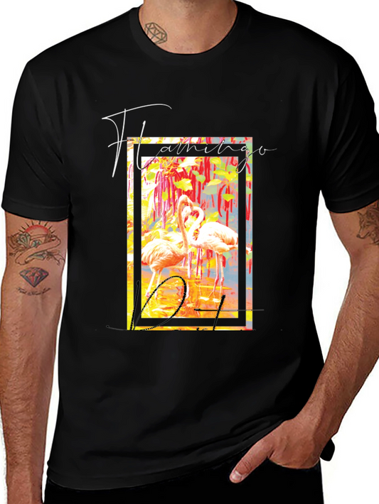 Flamingo District Black Graphic T-Shirt