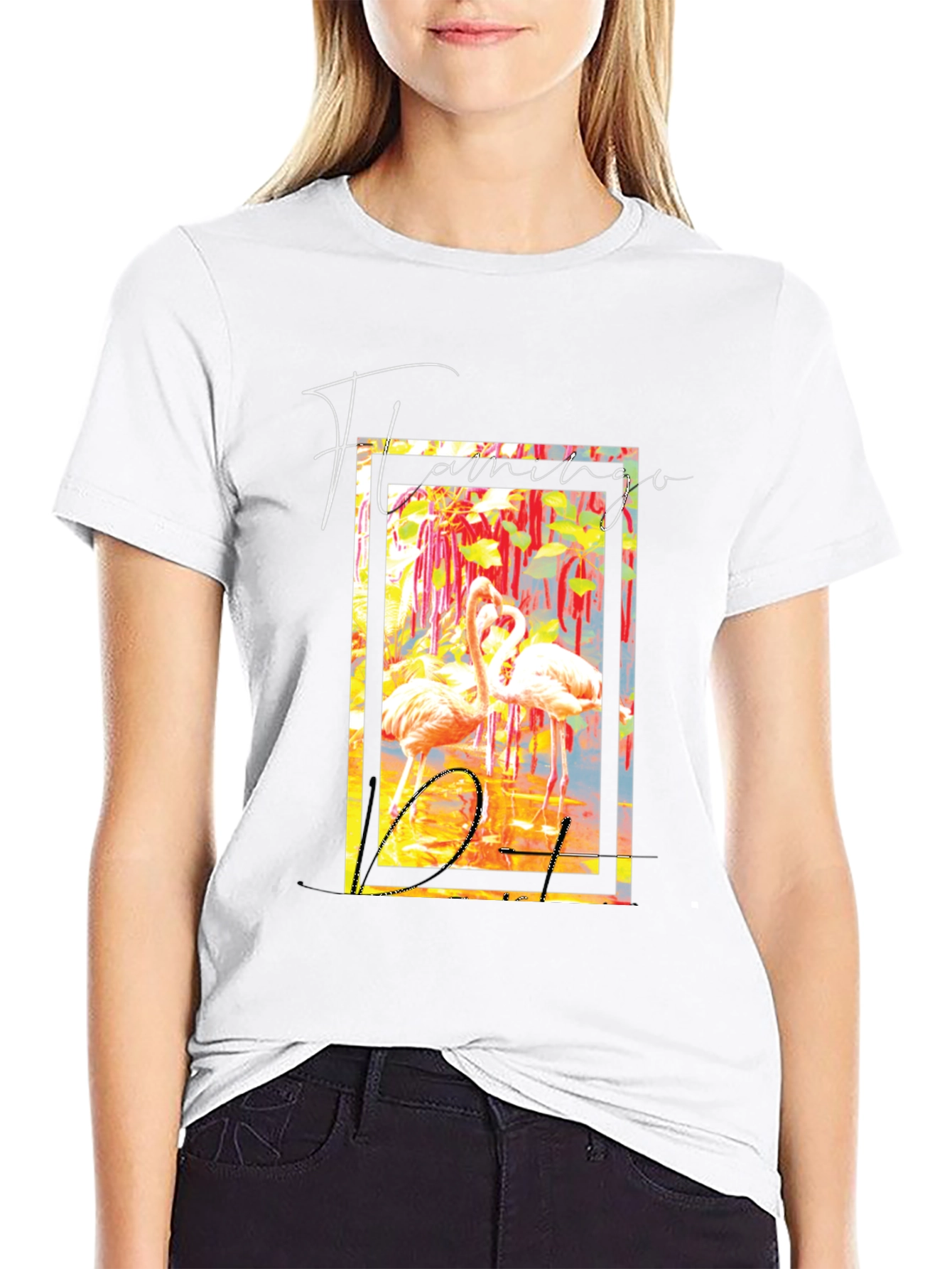 Flamingo District Black Graphic T-Shirt
