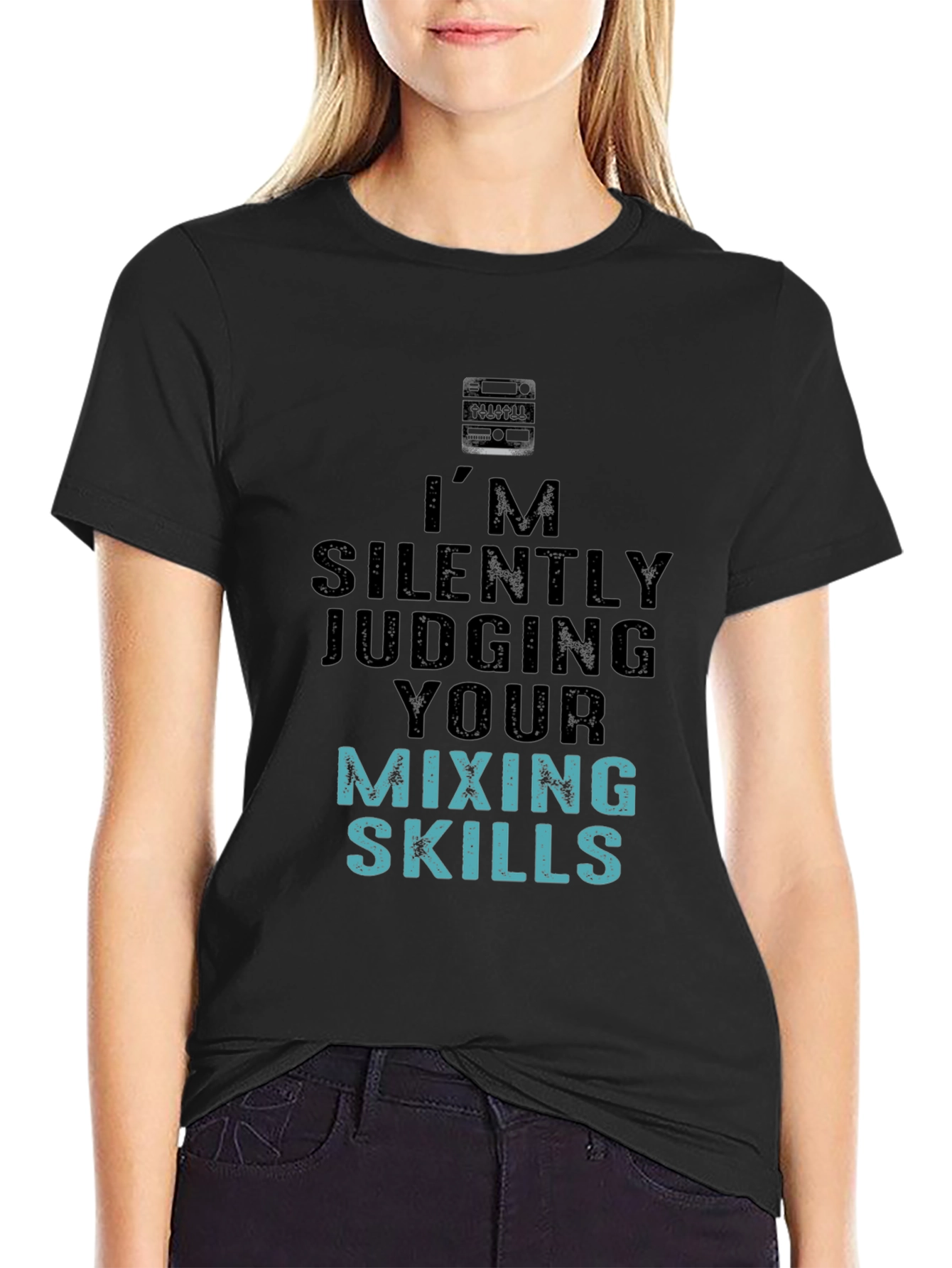 Silently Judging Mixing Skills Graphic Tee