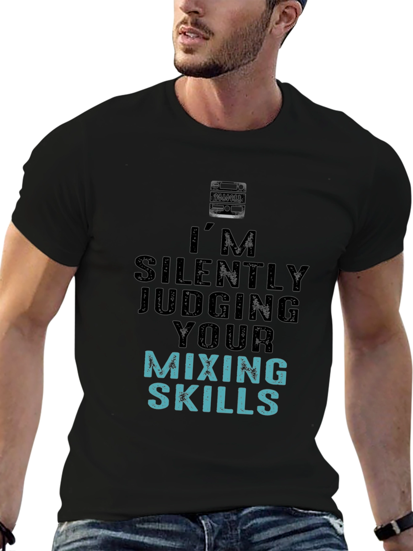 Silently Judging Mixing Skills Graphic Tee